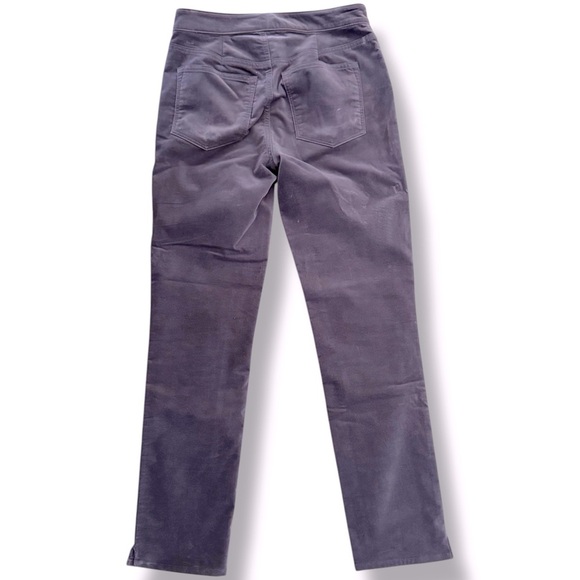 TALBOTS SIZE 2 HIGH-RISE STRAIGHT-LEG GRAY VELVETEEN 5 POCKET STRETCH JEANS - Picture 4 of 7